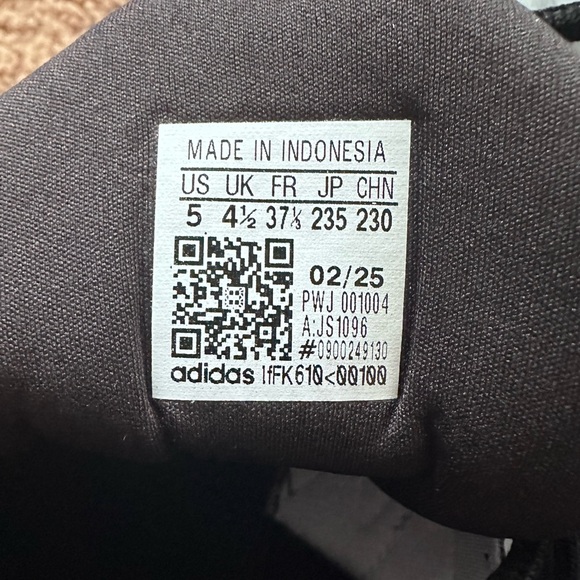 Adidas Ultrarun 5 Black and White Athletic Sneakers - Picture 4 of 5